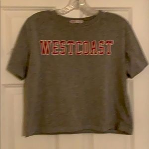 Graphic Crop Top T Shirt